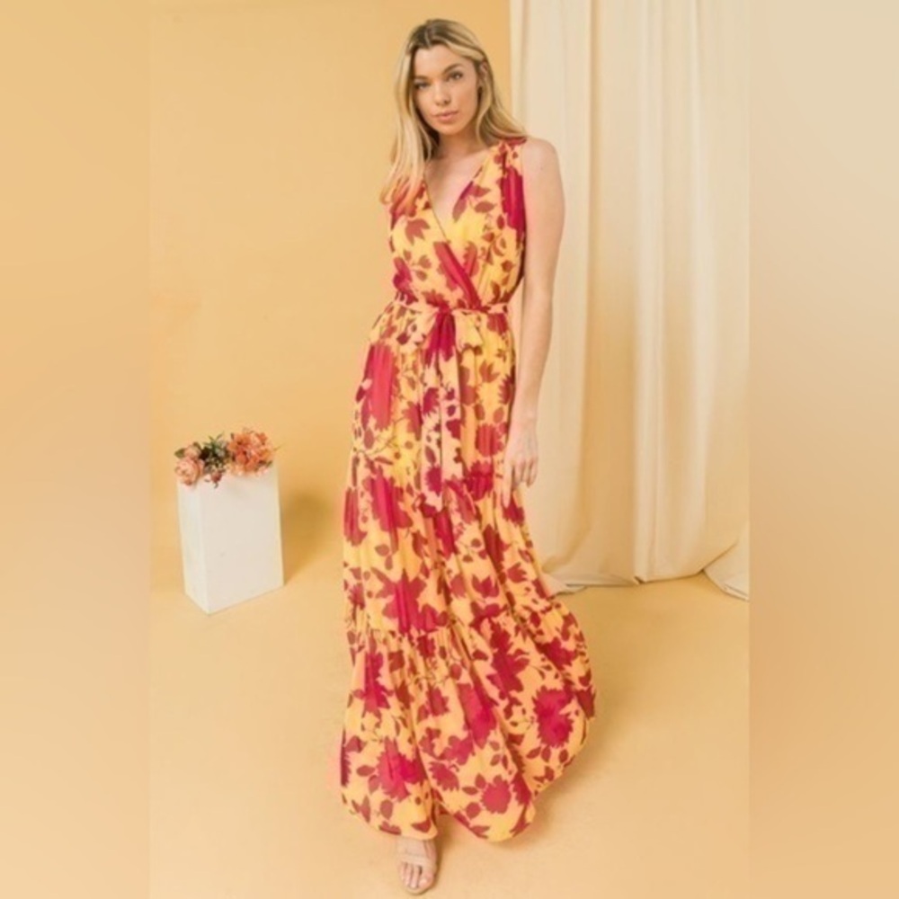 Jealous Tomato ALWAYS READY FLORAL MAXI DRESS